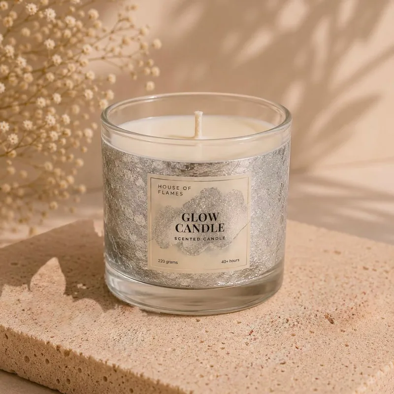 Silver Glow Candle
