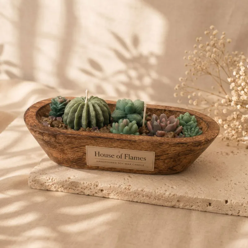Succulent Garden Bowl Candle