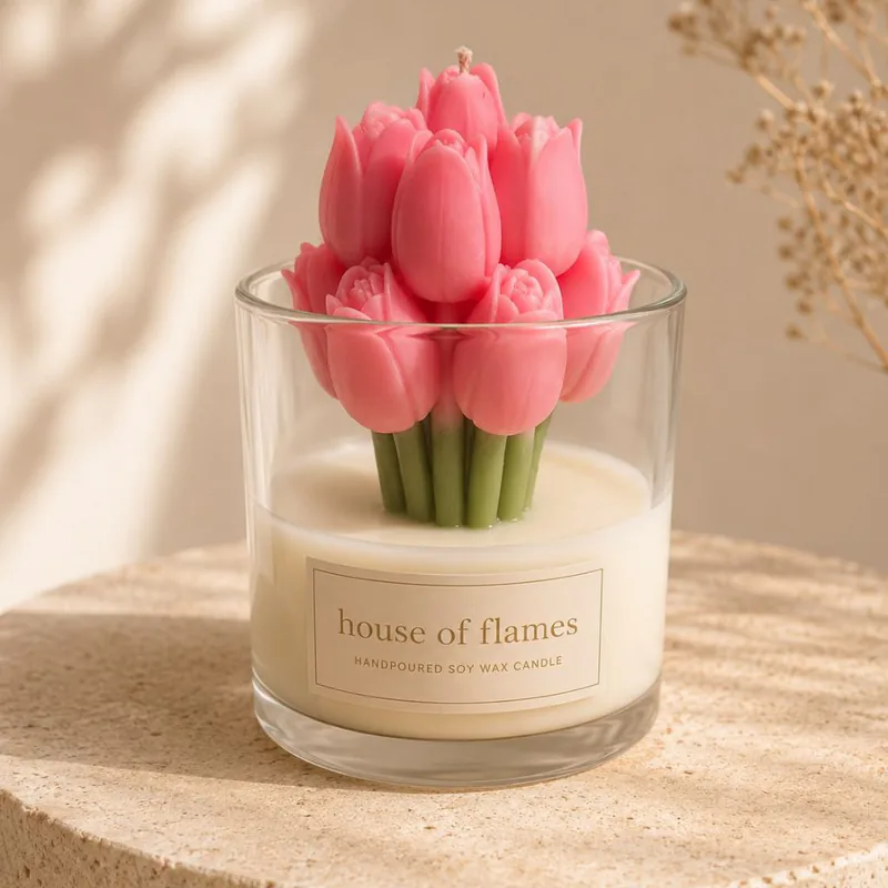Tulip jar candle