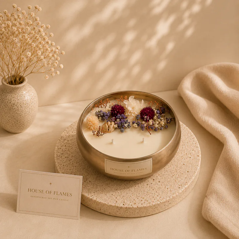 Hammered Urli Candle