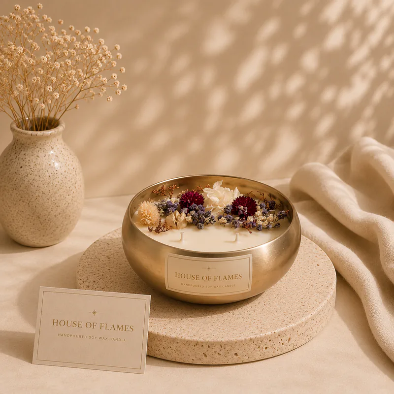 Hammered Urli Candle
