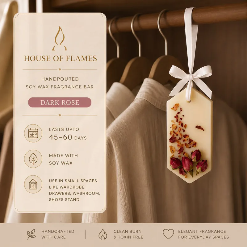 Dark Rose Botanical Wax Sachet
