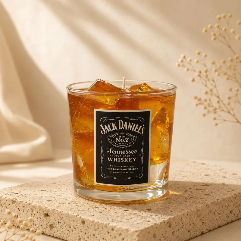 Whiskey Glass Candle