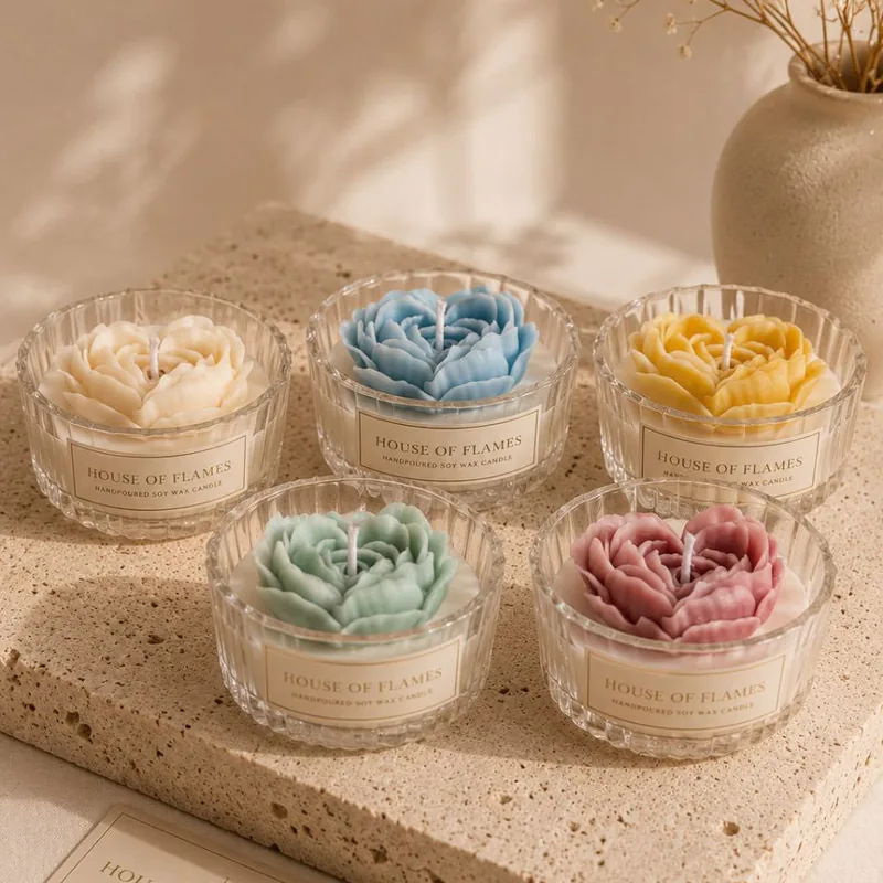 Rose heart jar Candle