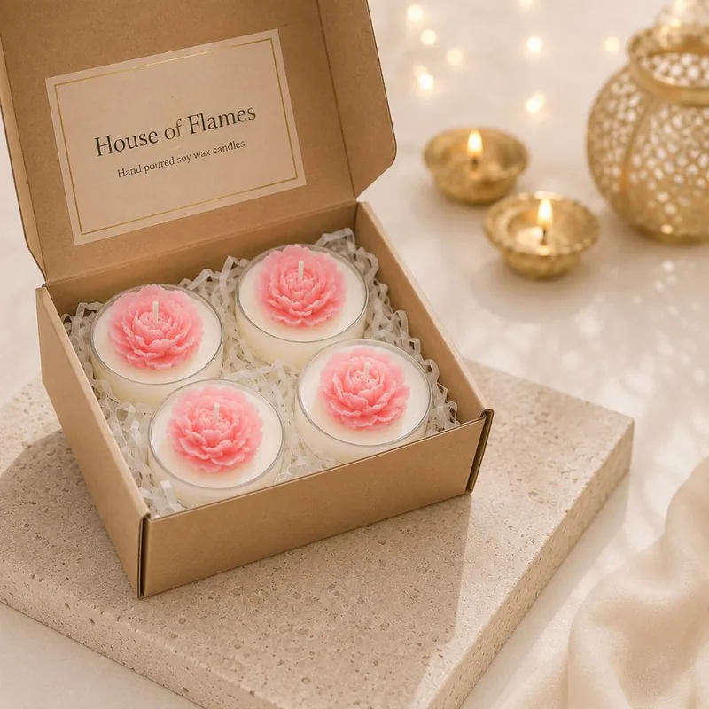 Rose T-Light Set of 4