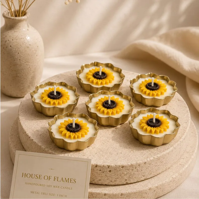 Sunflower Urli Candle