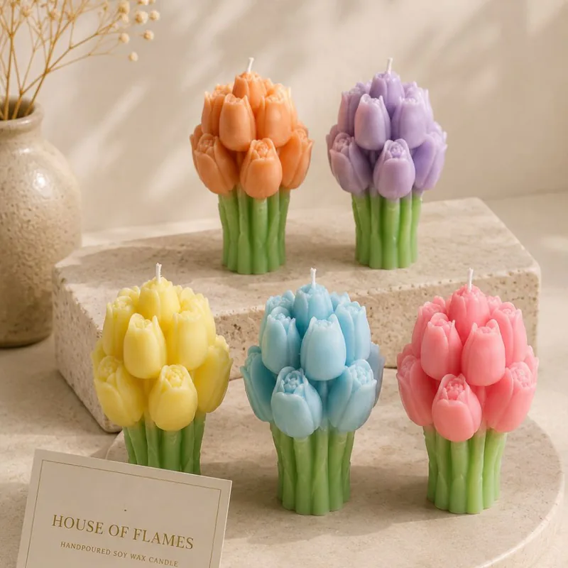 Tulip Bouquet Candle