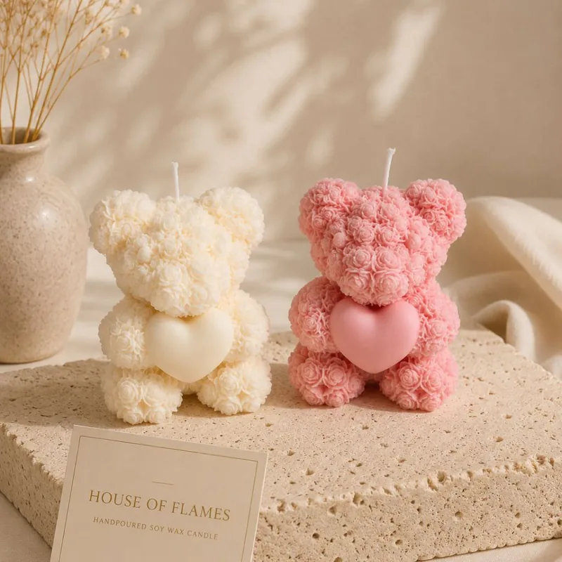 Rose Teddy Candle