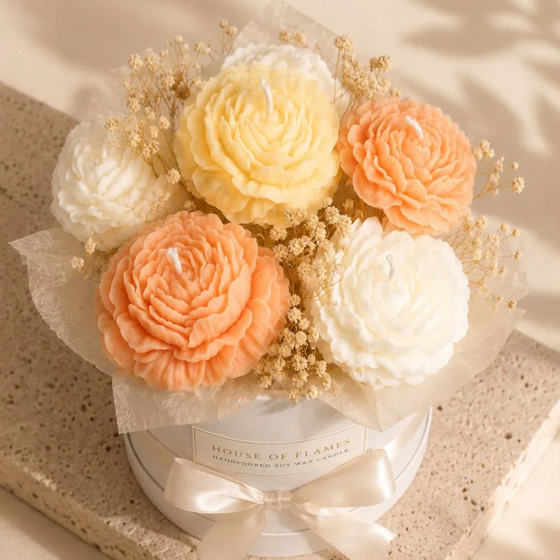 Grande Peony Bouquet Candle