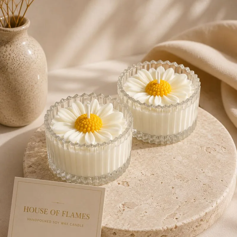 Daisy jar Candle